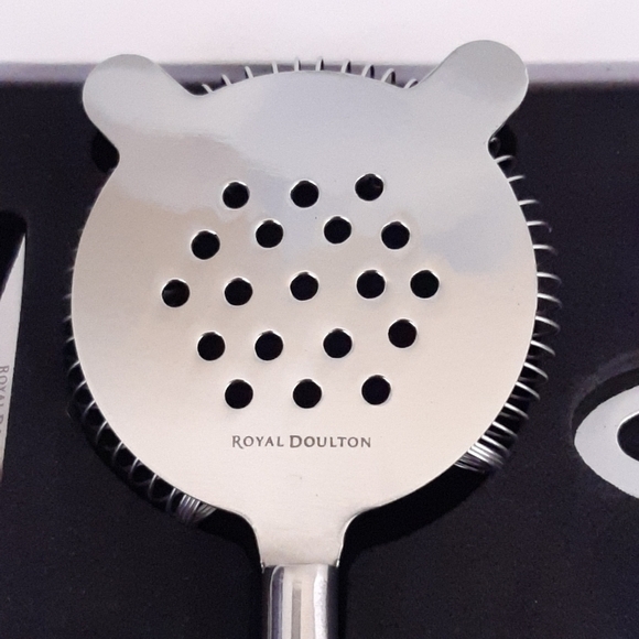 Royal Doulton Metal Mixing Bar Set Drinks cocktail party entertain 4 pc set NWT - Picture 5 of 10